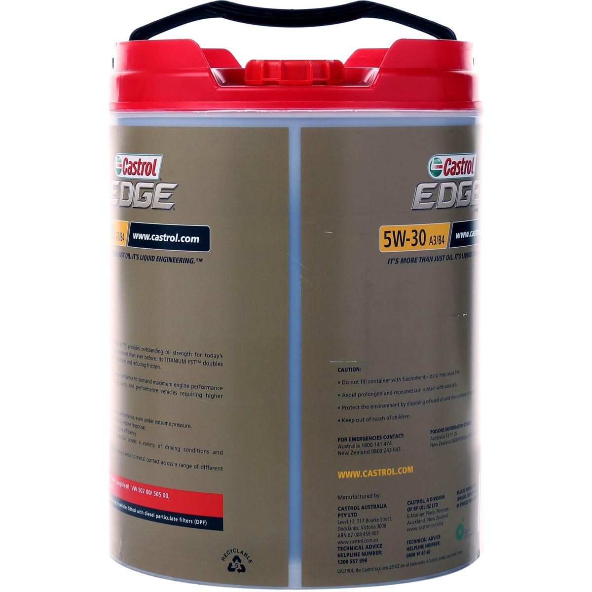 Castrol Edge Synthetic 5W-30 Engine Oil 20L - 3383344