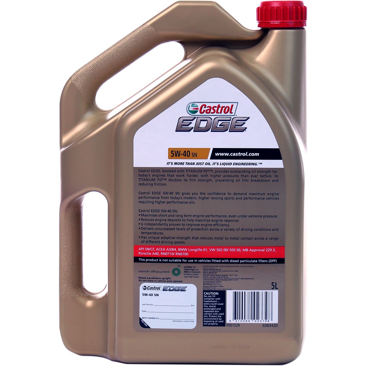 Castrol Edge Synthetic 5W-40 Engine Oil 5L - 3383420