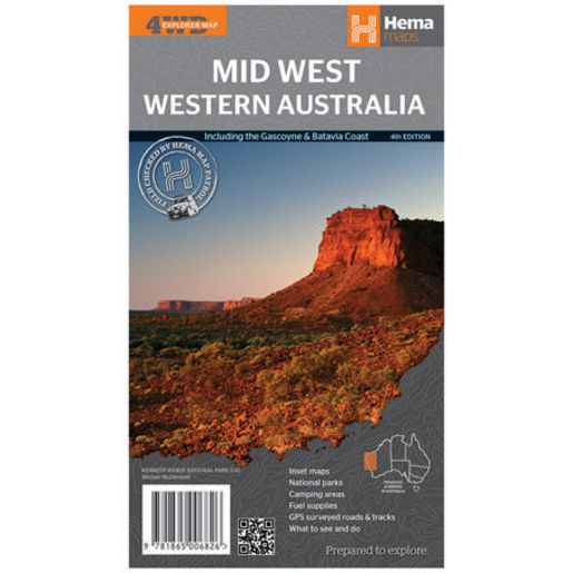 Hema Mid West Western Australia Map 4th Edition - 9781865006826