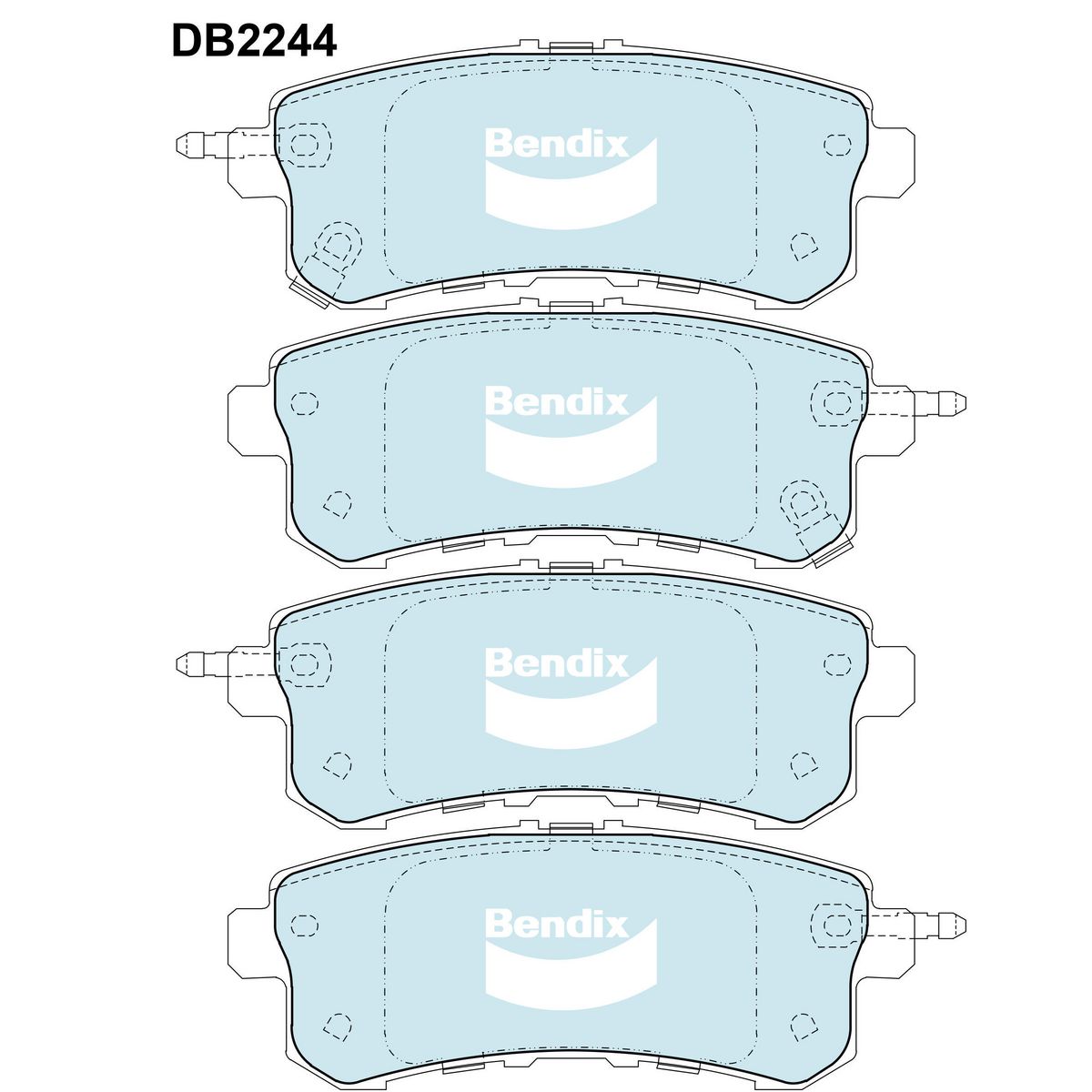 Bendix Brake Pads Set - 4WD/SUV - DB22444WD