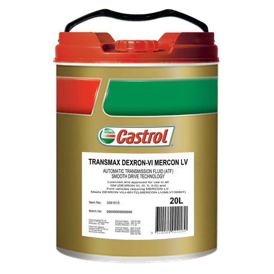 Castrol Transmax Automatic Transmission Fluid DEXRON-VI LV 20L - 3381015