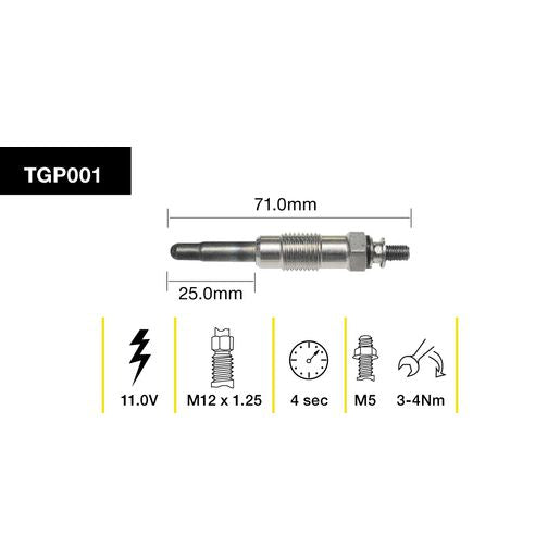 Tridon Glow Plug 11V - TGP001