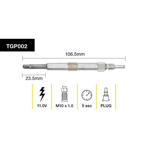 Tridon Glow Plug 11V - TGP002