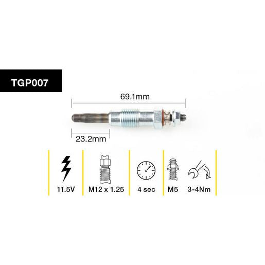 Tridon Glow Plug 11.5V - TGP007