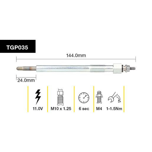 Tridon Glow Plug 11V - TGP035
