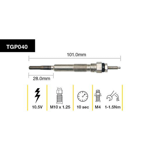 Tridon Glow Plug 24V - TGP040