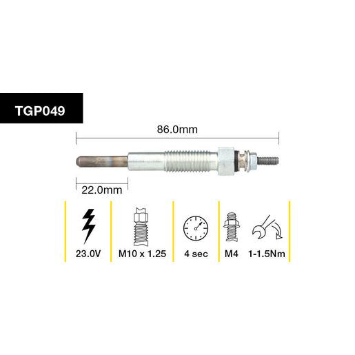 Tridon Glow Plug 23V - TGP049