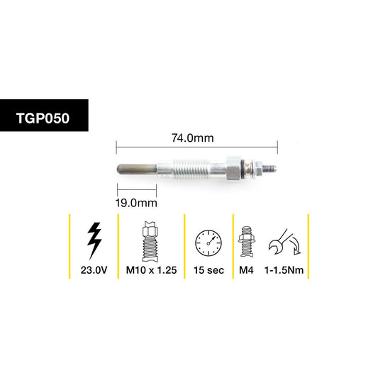 Tridon Glow Plug 23V - TGP050