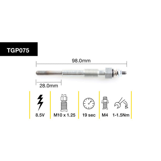 Tridon Glow Plug 8.5V - TGP075