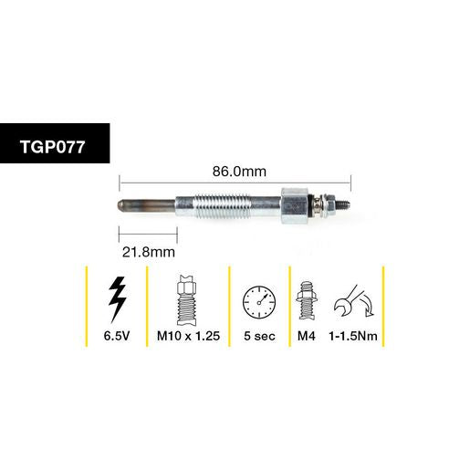 Tridon Glow Plug 6.5V - TGP077