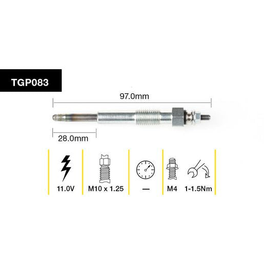Tridon Glow Plug 11V - TGP083