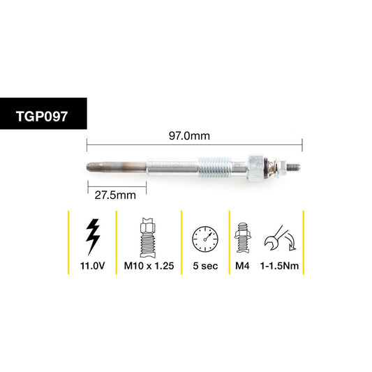 Tridon Glow Plug 11V - TGP097