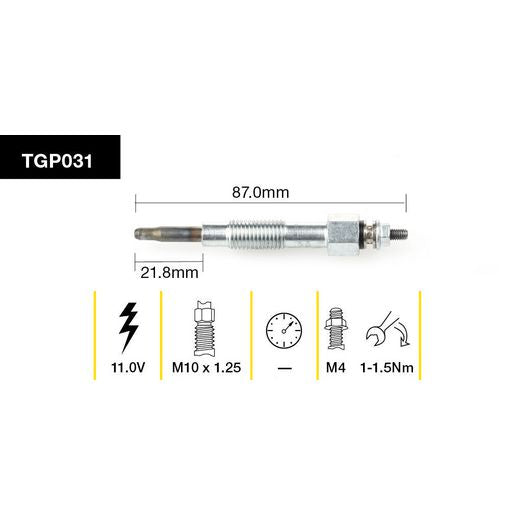 Tridon Glow Plug 11V - TGP031