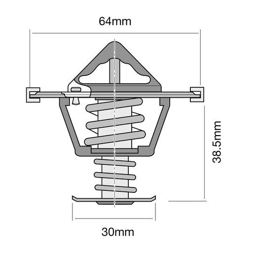 Tridon High Flow Thermostat 64Mm - 82 Degrees C - TT534-180