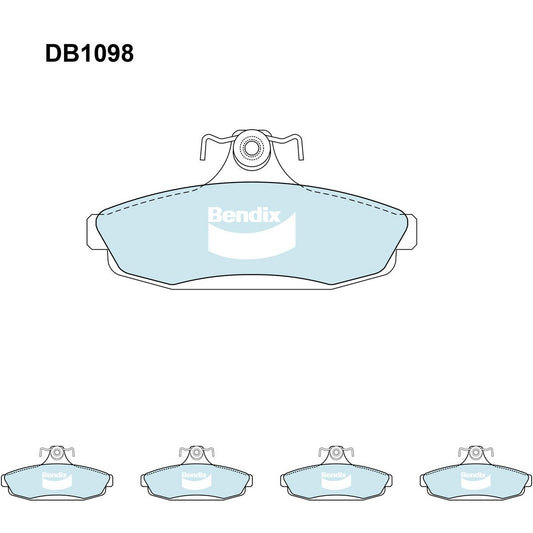 Bendix Brake Pad Set General CT - DB1098CT