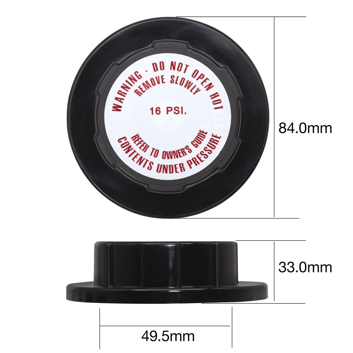 Tridon Radiator Cap 16 Psi - 110 Kpa Plastic Screw On - CM16110