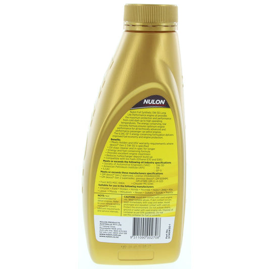 Nulon Full Synthetic Long Life Engine Oil 5W-30 1L - SYN5W30-1