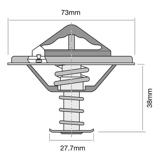 Tridon Thermostat 73Mm - 82 Degrees C - TT286-180P