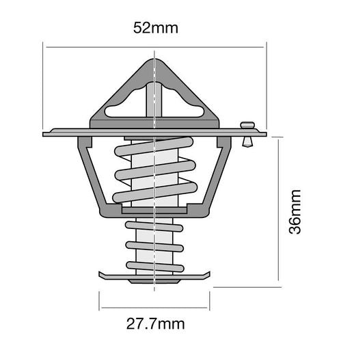 Tridon Thermostat 52Mm - 77 Degrees C - TT328-170P
