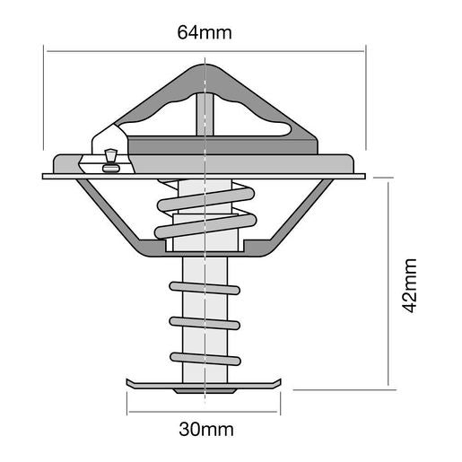Tridon Thermostat 64Mm - 82 Degrees C - TT332-180