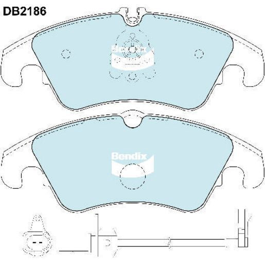 Bendix Brake Pads Set - Euro+ Inc Wear Sensor - DB2186EURO