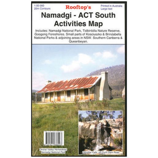 Namadgi - ACT South Map - 9781921886003