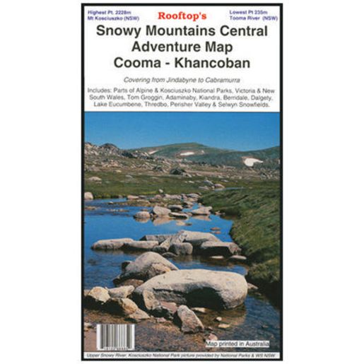 Snowy Mountains Central, Cooma, Khancoban Map - 718122666652