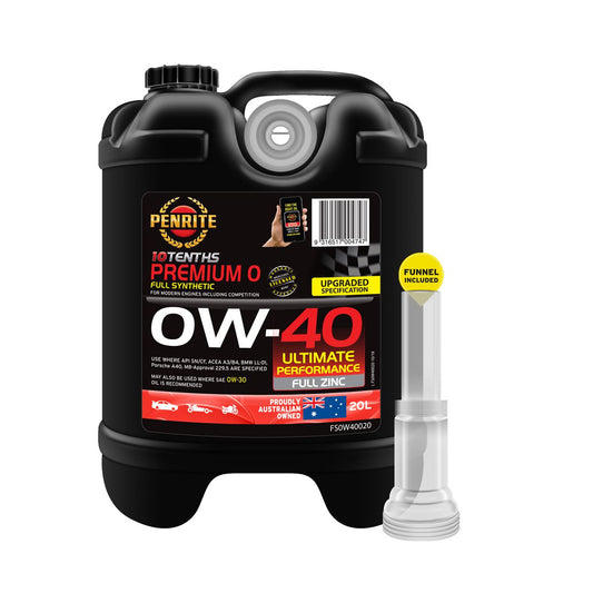Penrite 10 Tenths Premium 0W-40 Engine Oil 20L - FS0W40020