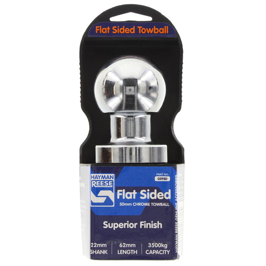 Hayman Reese Flat Sided Tow Ball 50mm Chrome - 05950