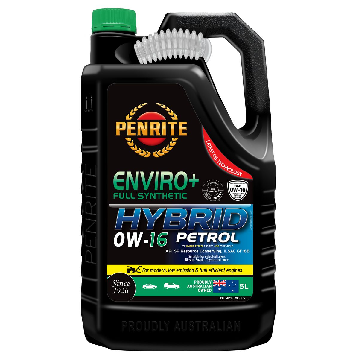 Penrite Enviro+ Hybrid 0W-16 Engine Oil 5L - EPLUSHYB0W16005
