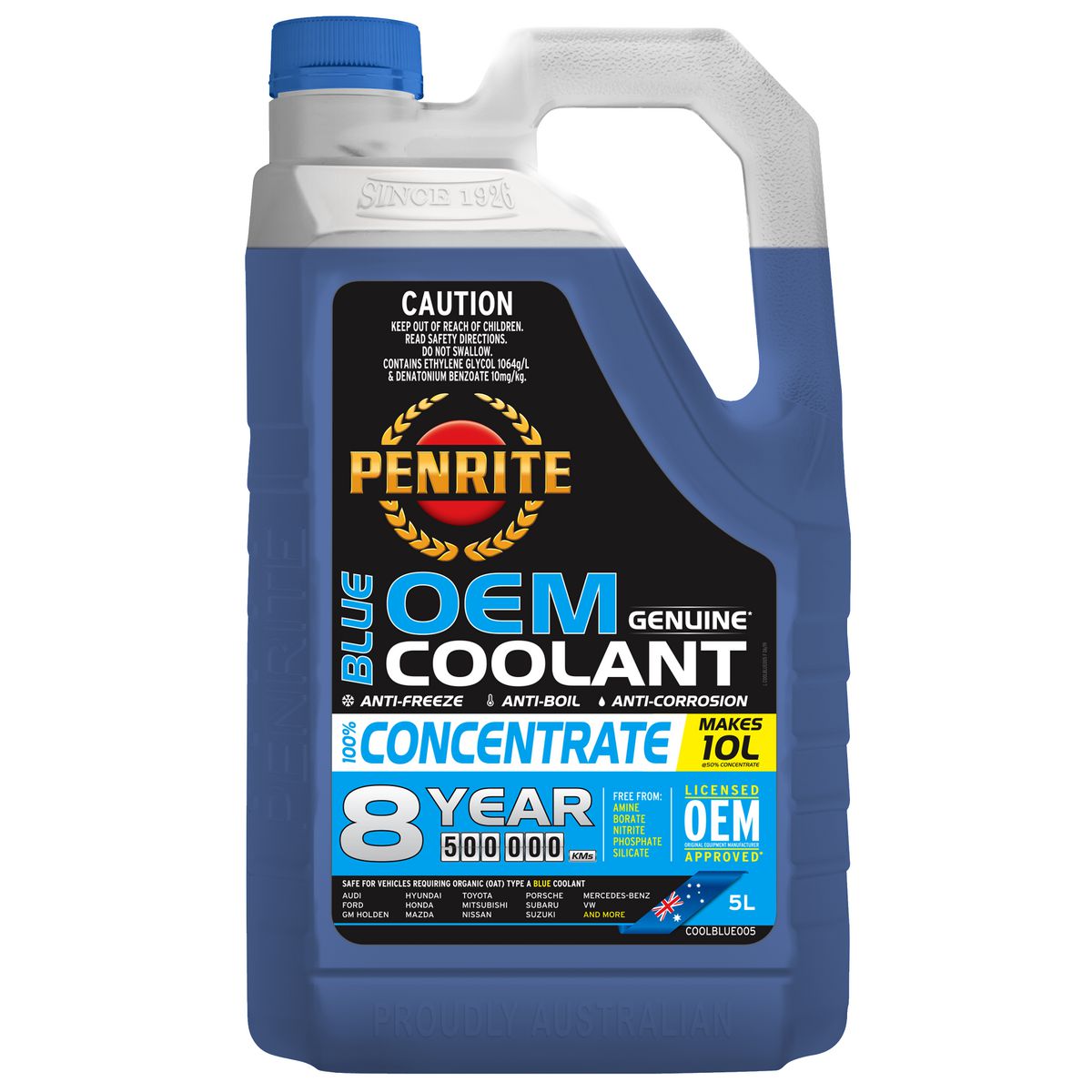 Penrite 7 Year 450,000km Blue Coolant Concentrate 5L - COOLBLUE005