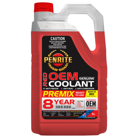 Penrite 8 Year 500,000km Red Coolant Premix 5L - COOLREDPMX005