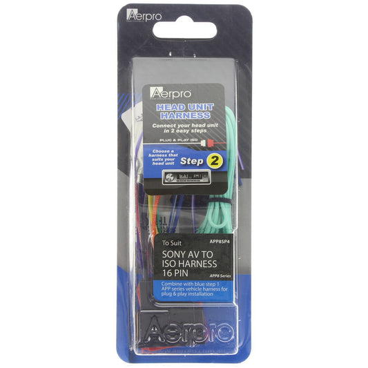 Aerpro Harness Sony AV To ISO 16 Pin - APP8SP4