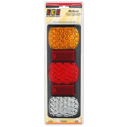 LED Autolamps Multi Volt MaxiLED Rear Combination With Grey Housing And Base - 275GARWM