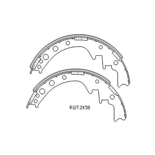 RDA Brake Shoe Set Rear - R1371