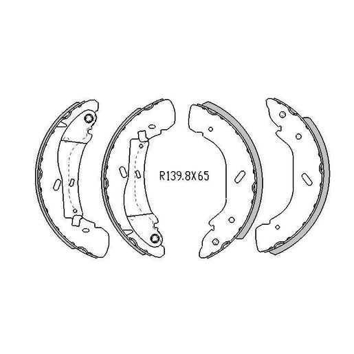 RDA Brake Shoe Set Rear - R1773
