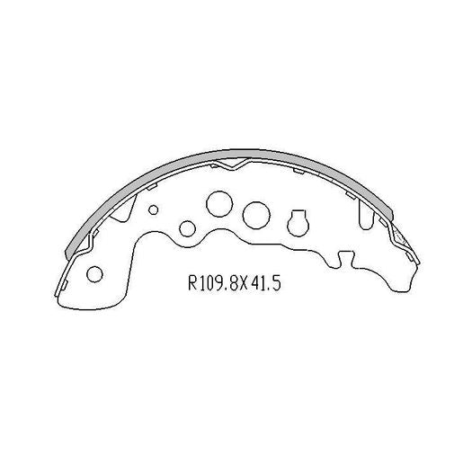 RDA Brake Shoe Set Rear - R2006