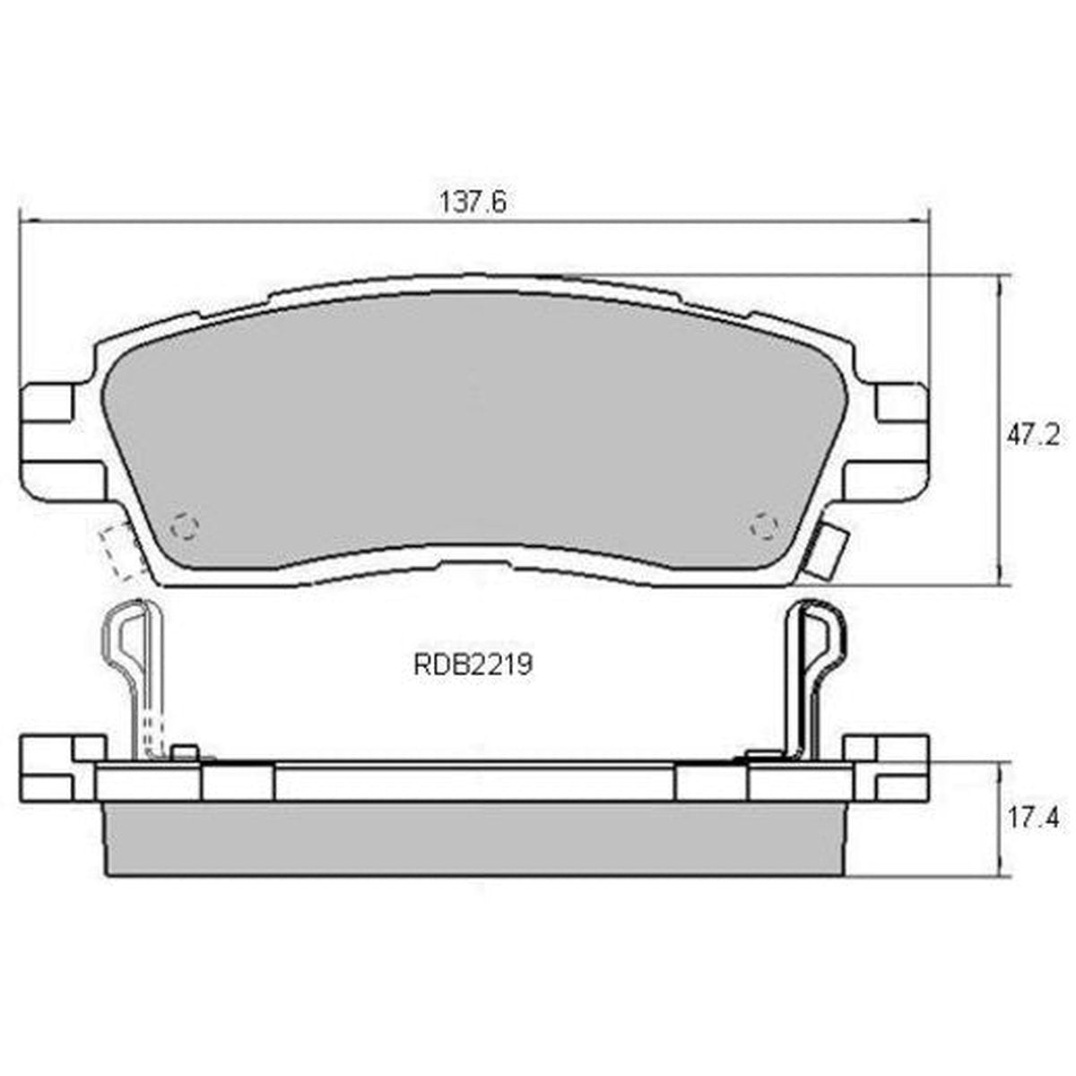 RDA GP Max Brake Pad Set Rear - RDB2219