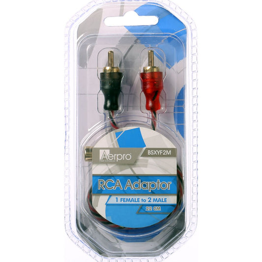 Aerpro 1F/2M RCA Splitter Blue - BSXYF2M