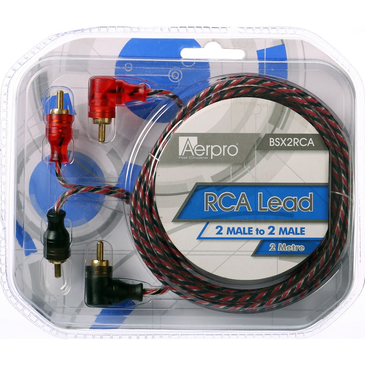 Aerpro 3M RCA Right Angle Blue - BSX2RCA