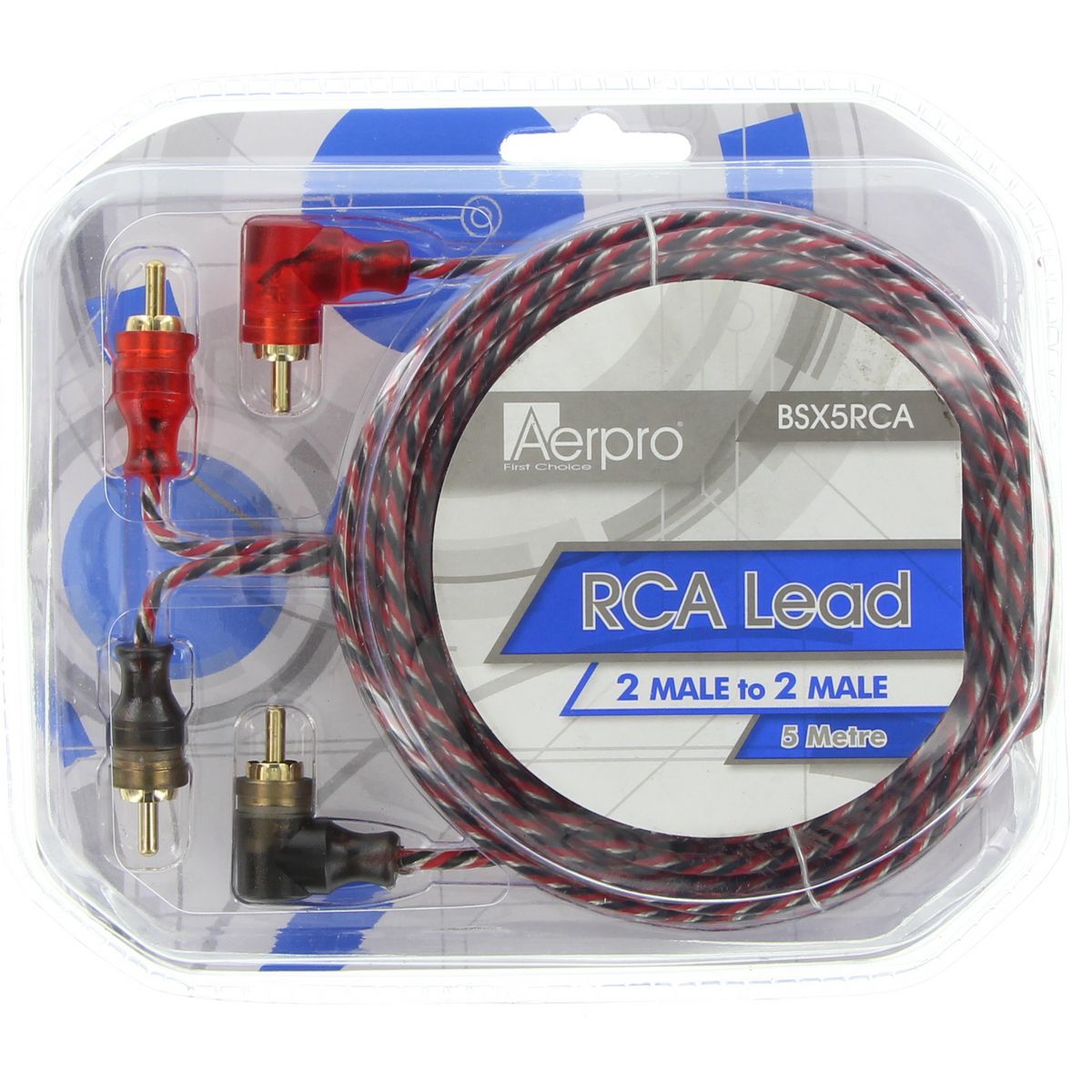 Aerpro 5M RCA Lead Blue - BSX5RCA
