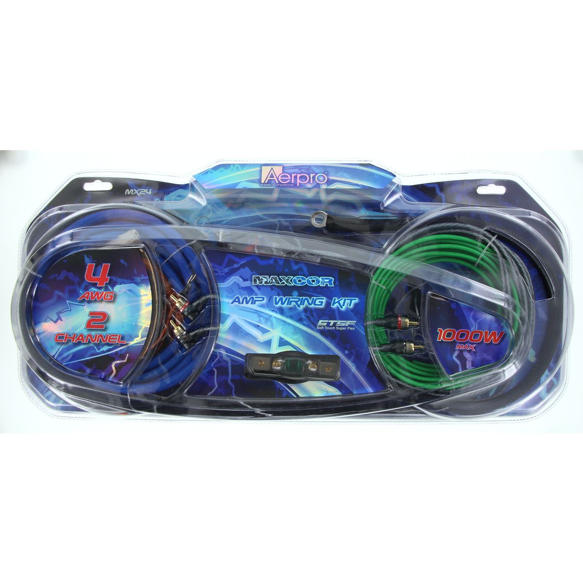 Aerpro Maxcor 2-Channel Amp Installation Kit 4AWG - MX24
