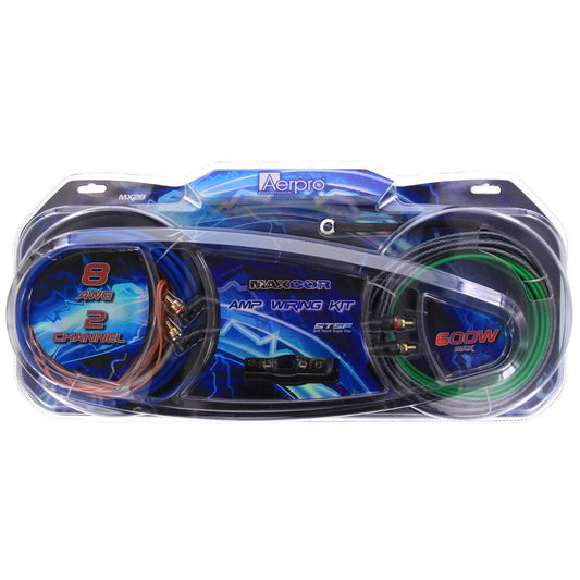 Aerpro Maxcor 2-Channel Amp Installation Kit 8AWG - MX28
