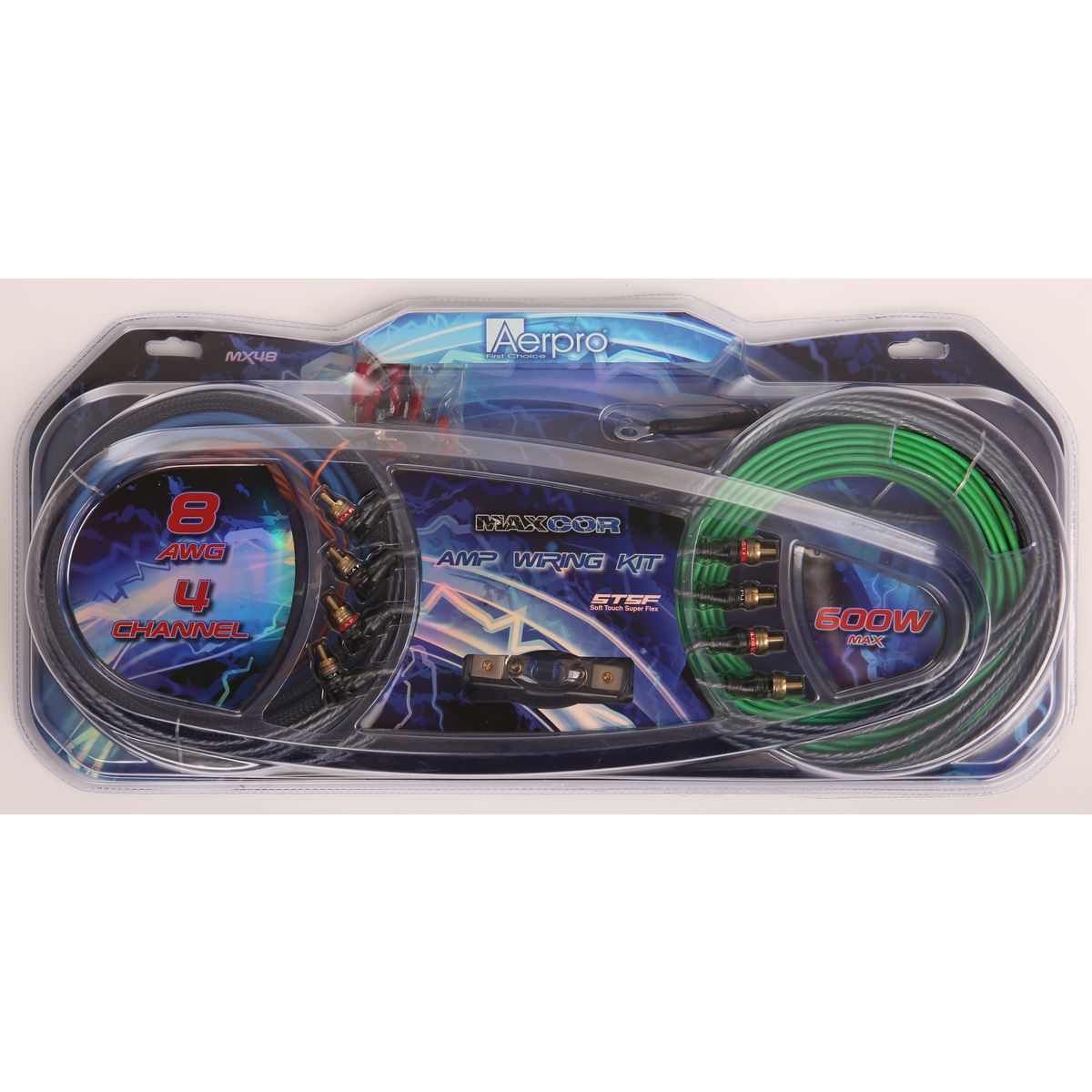 Aerpro Maxcor 4-Channel Amp Installation Kit 4AWG - MX48