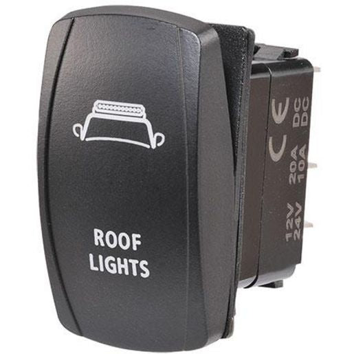 Narva Sealed Rocker Switch Off/On SPDT 12V/24V Blue LED Illuminated Roof Lights Symbol - 63226BL