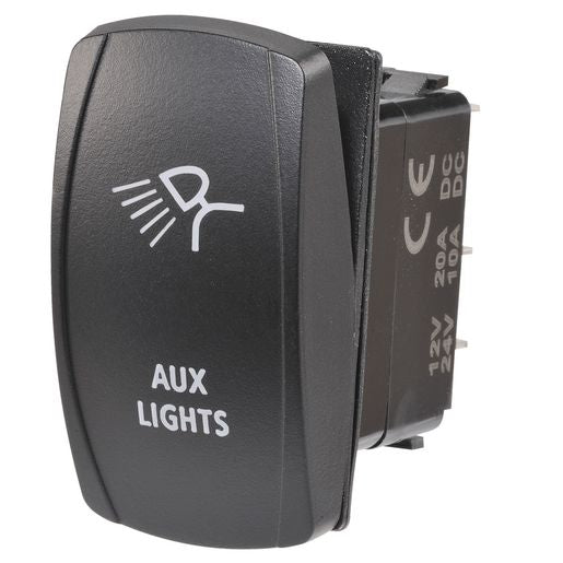 Narva Sealed Rocker Switch Off/On SPDT 12V/24V Blue LED Illuminated Air Compressor Symbol - 63228BL