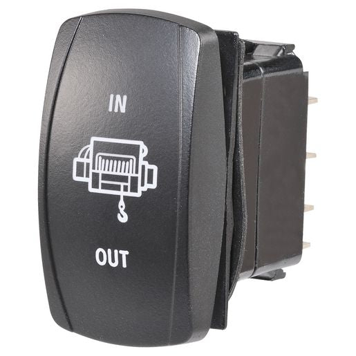 Narva Sealed Rocker Switch Off/On SPDT 12V/24V Amber LED Illuminated Beacon Symbol - 63234BL