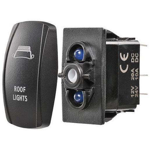 Narva Rocker Switch Base On/Off LED Blue - 63246BL