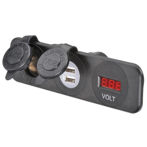 Narva Rocker Switch Base On/Off Momentary LED Red - 63253BL