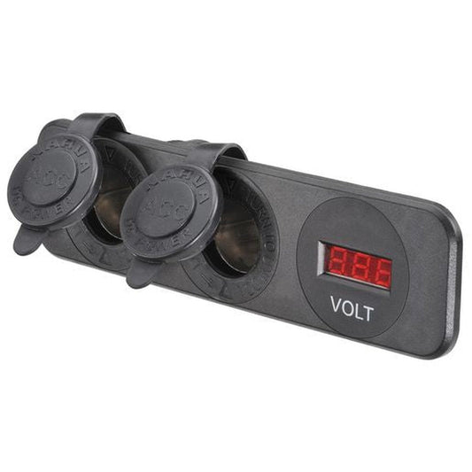 Narva Acc/Acc/Voltmeter Flush Mount - 81180BL